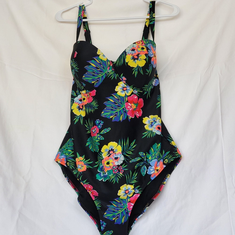 Floral one piece swimsuit